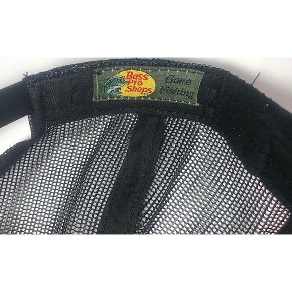 Bass Pro Shops Black Mesh Trucker Cap Snapback OSFM - Picture 6 of 6